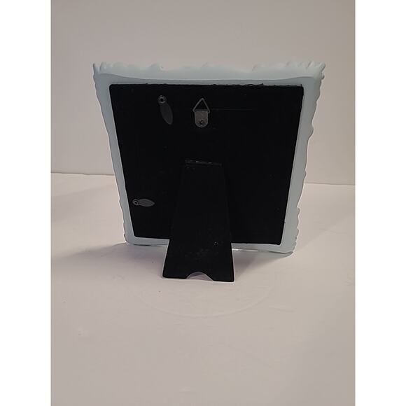 Laura Ashley Blue Ornate Picture Frame Set 4x4 Rocco Style Resin Baby Wedding - Picture 8 of 8